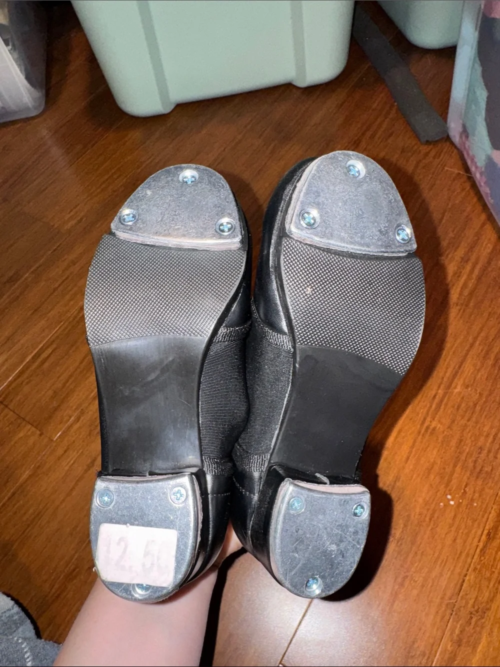 Liliputi Black Kids Tap Shoes - Slip-On Tap Dance Shoes